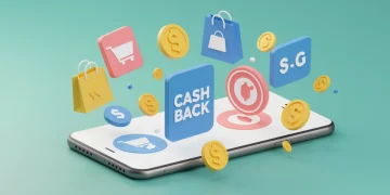 Smartphone displaying top cash-back apps with dollar signs and shopping bags, illustrating financial savings.