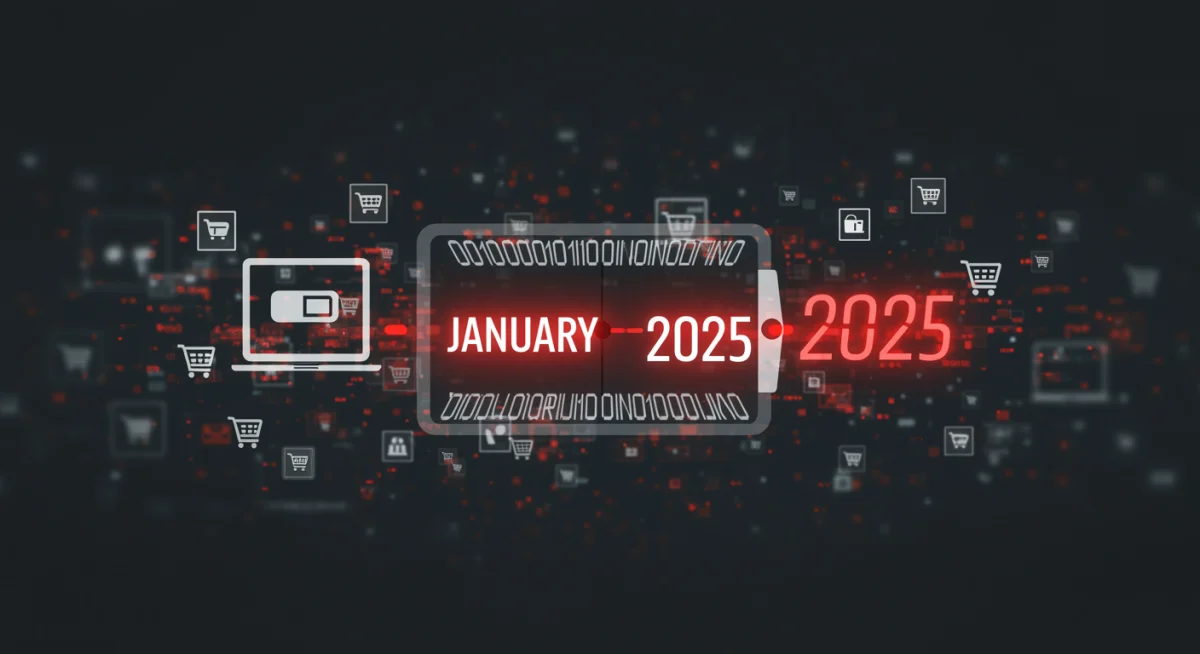 Digital countdown clock showing the deadline of January 31, 2025, for the gift card promotion.