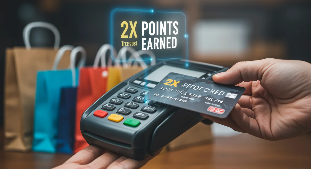 Credit card payment with double points notification