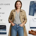 Curate a High-Quality US Wardrobe for Under $500 Woman showcasing a high-quality US-centric wardrobe built on a budget