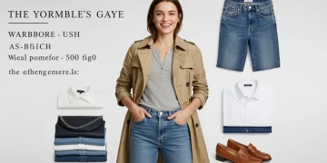 Woman showcasing a high-quality US-centric wardrobe built on a budget