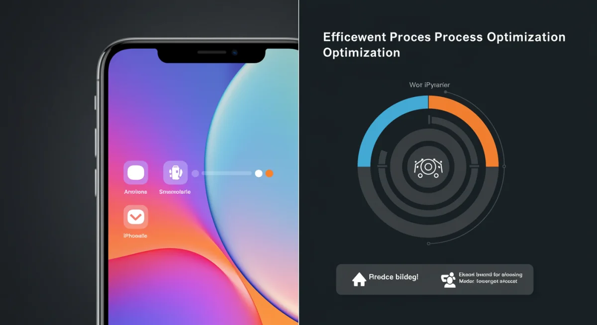 iPhone 16 split screen showing app performance and resource optimization