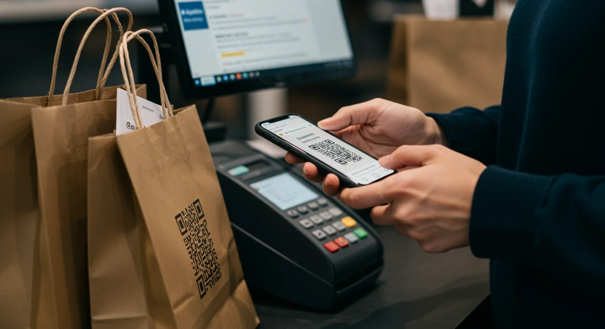 A smartphone scanning a digital coupon at checkout, representing modern coupon usage.
