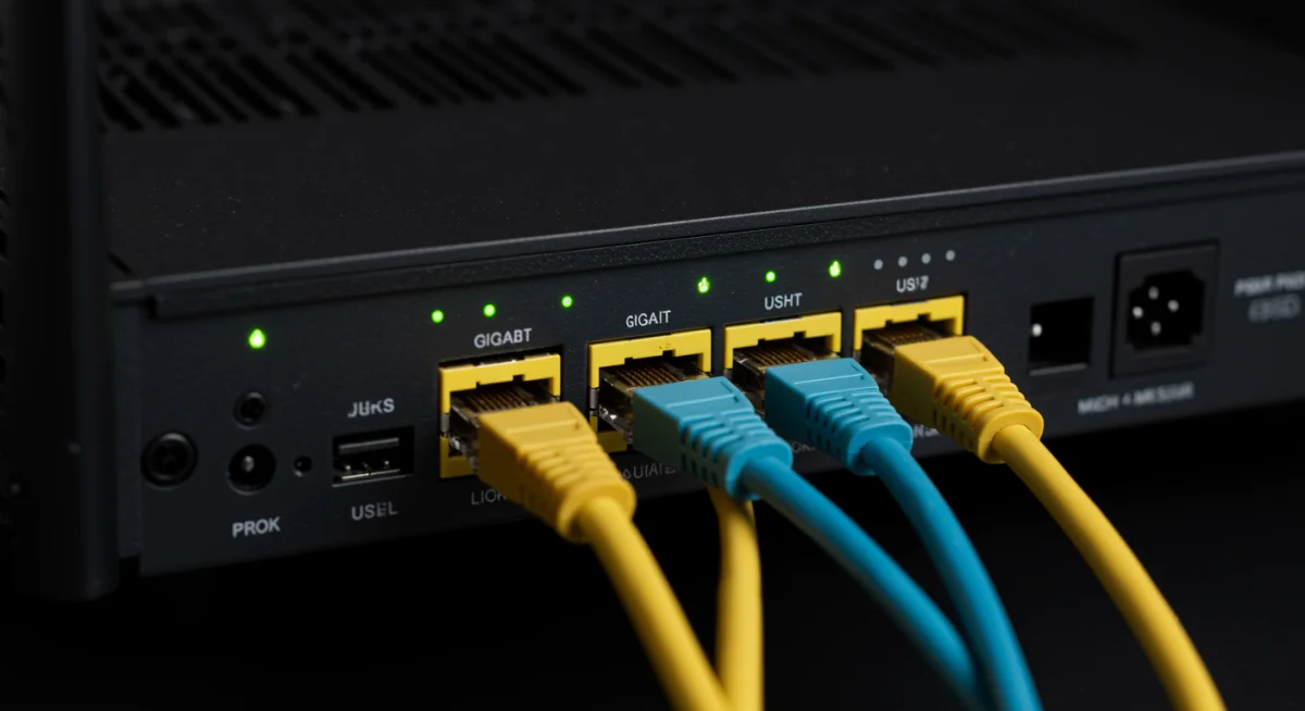 Multi-gigabit ethernet ports on a high-performance router