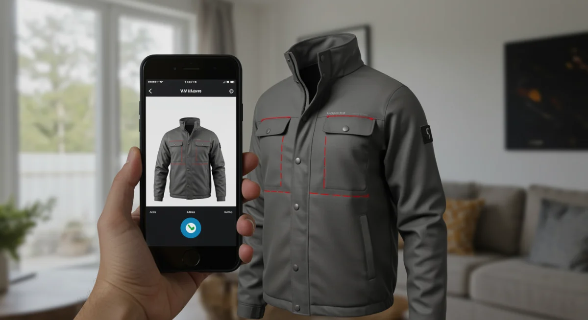 Virtual try-on experience on a smartphone for fashion