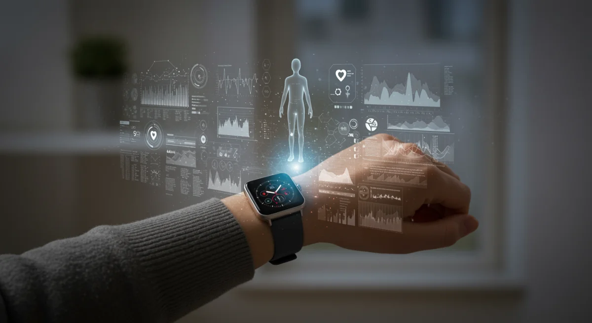 Smartwatch displaying personalized AI health insights