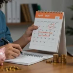Person planning a 3-month financial sprint to build a $5,000 emergency fund by April 2025.