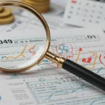 Magnifying glass over tax form revealing hidden deductions for 2025 savings